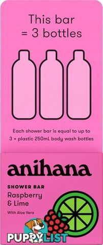 Anihana Solid Shower Bar Raspberry & Lime 80g - Anihana - 9421906696646