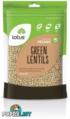 Lotus Organic Green Lentils 250g - Lotus - 9317127638834