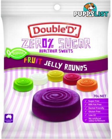 Double D Sugar Free Fruit Jellies 70g - Double D - 9324956000695