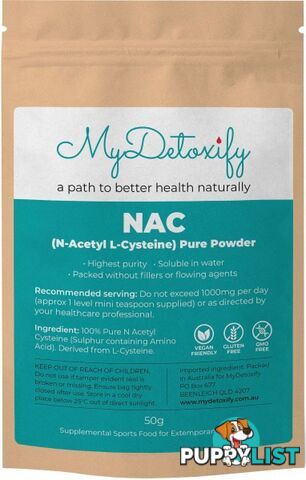 My Detoxify NAC Powder  50g - My Detoxify - 9321314445327