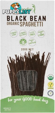 Slendier Black Soy Bean Organic Spaghetti 200g - Slendier - 9346976001322