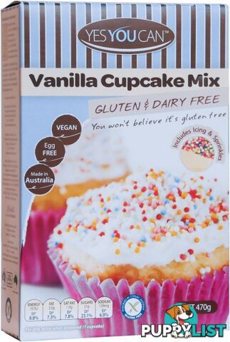 YesYouCan Vanilla Cupcakes 470g - YesYouCan - 9328987005438