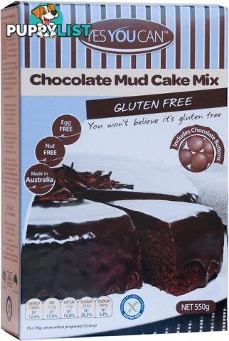 YesYouCan Chocolate Mud Cake 550g - YesYouCan - 9328987005476