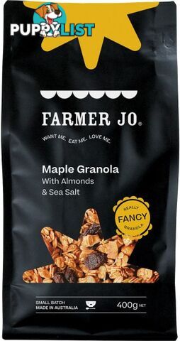 Farmer Jo Maple Granola w/Roasted Almonds & A Sprinkle of Sea Salt 400g - Farmer Jo - 9346430000953