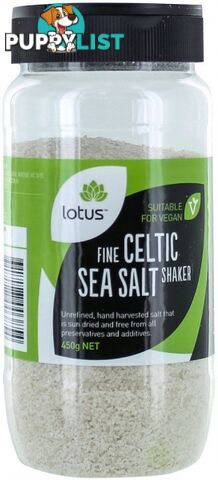 Lotus Celtic Sea Salt Fine Shaker 450g - Lotus - 9317127003854