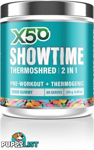 X50 Showtime Thermoshred 2 in 1 Sour Gummy  325g - X50 - 9343518002533