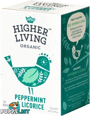 Higher Living Peppermint & Licorice 15Teabags - Higher Living - 5060319129439