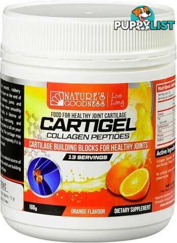 Natures Goodness Cartigel Collagen Peptides Powder 160g - Natures Goodness - 9311968113291