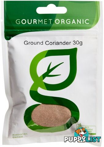 Gourmet Organic Coriander Ground 30g Sachet x 1 - Gourmet Organic Herbs - 9332974000436