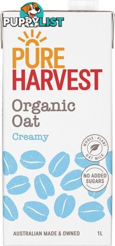 Pure Harvest Organic Oat Creamy UHT 1L - Pure Harvest - 9312231221538