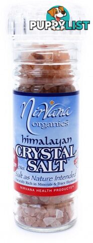 Nirvana Himalayan Crystal Salt Granules (Refillable Glass Grinder) 125gm - Nirvana Organics - 9338196000254