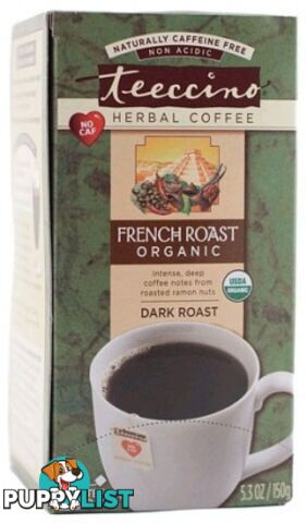 Teeccino French Roast Herbal Tea 25 Tee-Bags - Teeccino Caffeine Free - 795239401116