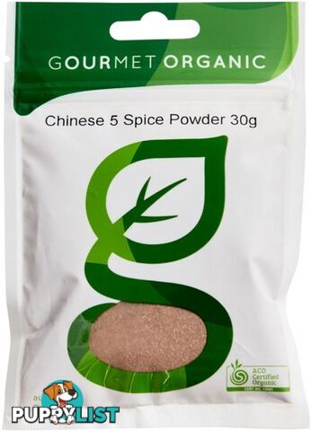 Gourmet Organic Chinese 5 Spice Powder 30g Sachet - Gourmet Organic Herbs - 9332974000177