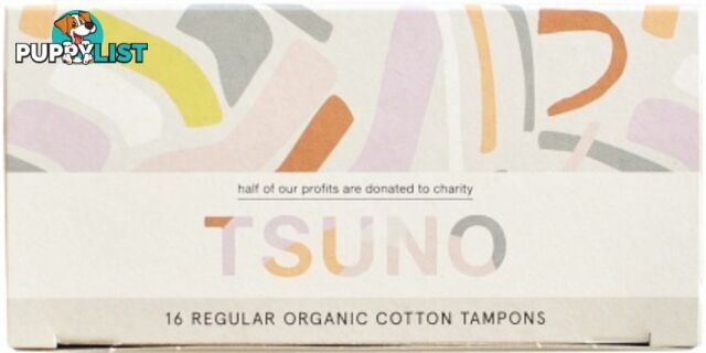 Tsuno Organic Cotton Tampons 16 Regular - Tsuno - 9369999078379