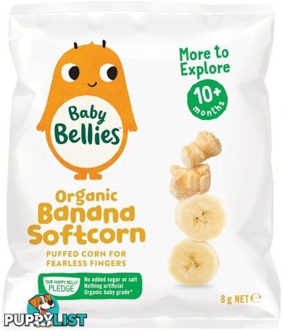 Little Bellies Organic Banana Softcorn 8g - Little Bellies - 9337824002219