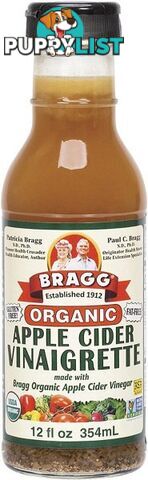 Bragg Salad Dressing Apple Cider Oil Free Vinaigrette 354ml - Bragg - 074305035128