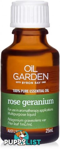 Oil Garden Rose Geranium Pure Essential Oil 25ml - Oil Garden - 9318901200797