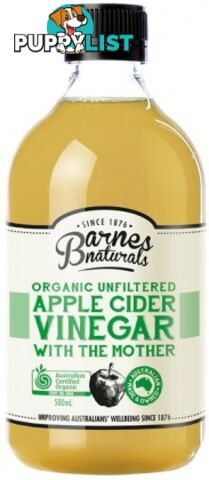 Barnes Naturals Organic Apple Cider Vinegar & The Mother 500ml - Barnes Naturals - 9300677007878