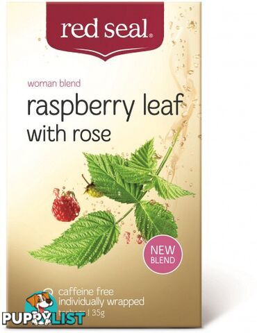 Red Seal Raspberry Leaf Tea with Rose 20Teabags - Red Seal - 9415991235545