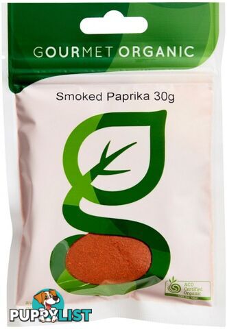 Gourmet Organic Paprika Smoked 30g - Gourmet Organic Herbs - 9332974000252