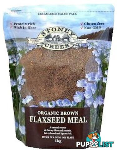 Stoney Creek Organic Brown Flaxseed meal 1Kg - Stoney Creek - 9322428002949