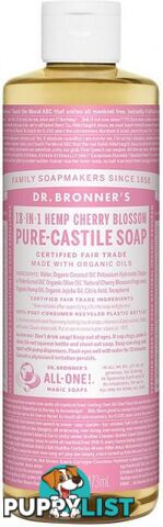 Dr Bronner's Pure Castile Liquid Soap Cherry Blossom 473ml - Dr Bronner's - 018787767160