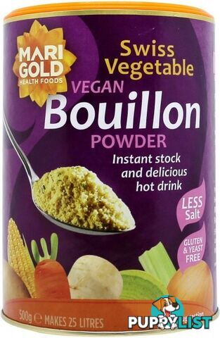 Marigold Swiss Vegetable Bouillon Powder Reduced Salt (Purple) 500g - Marigold - 5016084811277