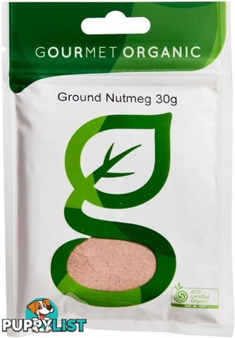 Gourmet Organic Nutmeg Ground 30g Sachet x 1 - Gourmet Organic Herbs - 9332974000399