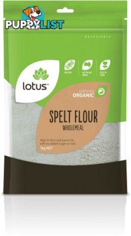 Lotus Organic Wholemeal Spelt Flour 1kg - Lotus - 9317127639114