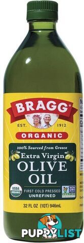 Bragg Olive Oil Extra Virgin Unrefined 946ml - Bragg - 074305020322