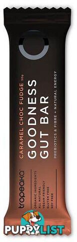 Tropeaka Goodness Gut Bars Caramel Choc Fudge  12x50g - Tropeaka - 9350728001195