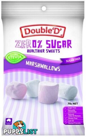 Double D Sugar Free Marshmallows 70g - Double D - 9324956000756