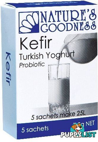 Natures Goodness Kefir Turkish Yoghurt Probiotic 5 Sachets - Natures Goodness - 9311968111129