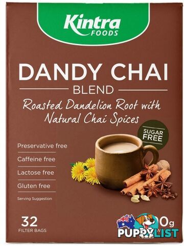 Kintra Foods Roasted Dandelion Chai 32 Teabags - Kintra Foods - 9341709000481