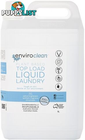 Enviro Clean Liquid Laundry Top Load 5L - Enviro Care - 9325937000338