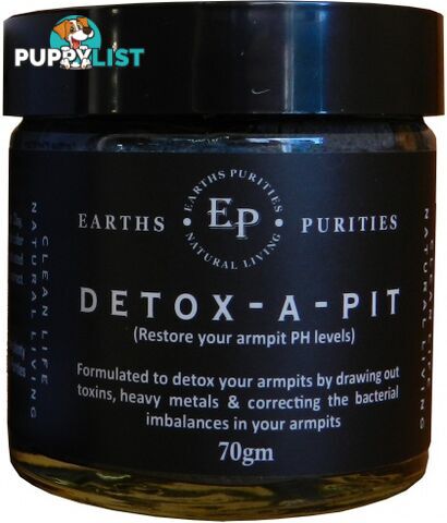 Earth Purities Detox-A-Pit ( Charcoal Armpit Detox ) 70g - Earths Purities - 0784927462188