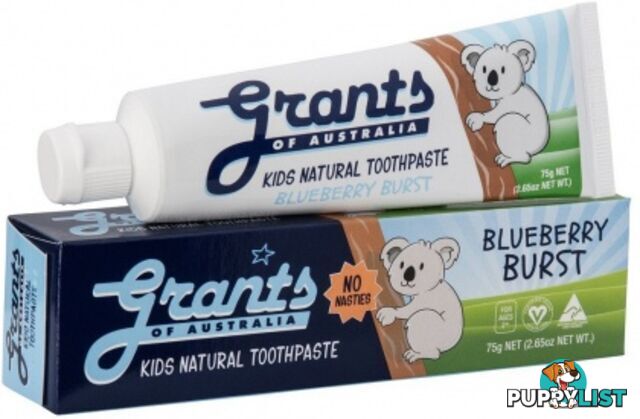 Grants Kids Natural Toothpaste Blueberry Burst 75g - Grants - 9312812002006