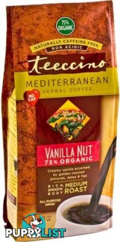 Teeccino Vanilla Nut Chicory Herbal Coffee 312g - Teeccino Caffeine Free - 795239800100