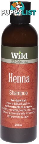 Wild Henna Hair Shampoo 250ml - Wild by PPC Herbs - 9327842000151