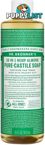 Dr Bronner's Pure Castile Liquid Soap Almond 473ml - Dr Bronner's - 018787761168