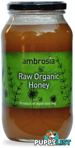 Ambrosia Organic Honey Raw 1Kg - Ambrosia - 9327006000188