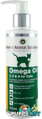 Natural Animal Solutions Omega Oil 3,6&9 Cats 200ml - Natural Animal Solutions - 9341976000078