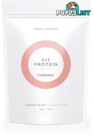 Tropeaka FIT PROTEIN (Natural Cookie Dough) Powder 500g Pouch - Tropeaka - 9350728000877