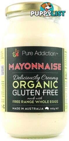 Ozganics Pure Addiction Organic Mayonnaise Gluten Free 440g - Ozganics - 9327304000880