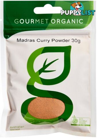 Gourmet Organic Madras Curry Powder 30g Sachet - Gourmet Organic Herbs - 9332974000498