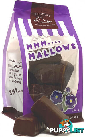 The Sydney Marshmallow Co Chocolate Violet Marshmallow  200g - The Sydney Marshmallow Co - 9338713002907