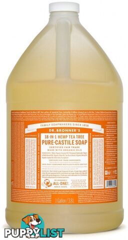 Dr Bronner's Pure Castile Liquid Soap Tea Tree 3.78L - Dr Bronner's - 018787769652