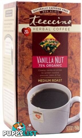 Teeccino Vanilla Nut Roasted Herbal Tea 25 Teabags - Teeccino Caffeine Free - 795239400119