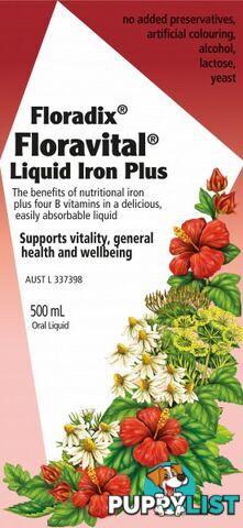 Floradix Floravital Liquid Iron Plus 500ml - Floradix - 4004148361487