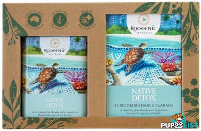 ROOGENIC AUSTRALIA Gift Box Detox 18 Tea Bags with Detox Tin - Roogenic - 9351693001449